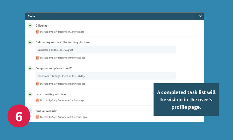 Step five of creating a task list in Vuolearning platform