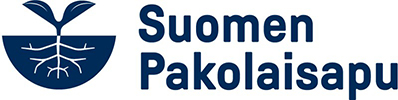 Logo ja Suomen Pakolaisapu_valkoinen pohja etusivu